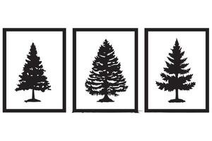 Christmas Tree Silhouette bundle vector