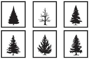 Christmas Tree silhouette bundile vector