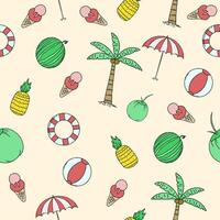 seamless pattern background, summer theme vector