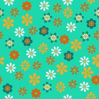 colorful flower seamless pattern background vector