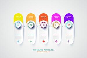 infografia diseño modelo con 3d papel etiqueta y tecnología Ingenieria vector