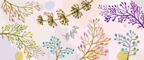 atercolor painting flowers wallpaper pattern seamless background. vector