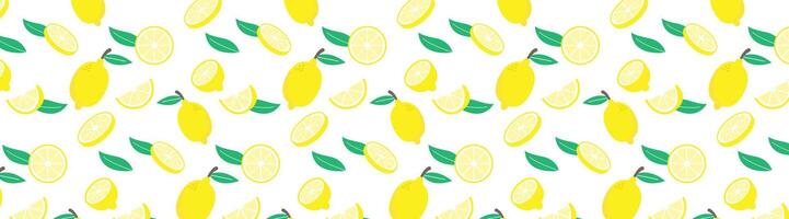 fresh and cute lemon seamless pattern, lemonaade background, summer fruit, sour fresh and natural wallpaper vector