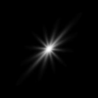 Glare star on black. Light flashes. elements with glow effect vector