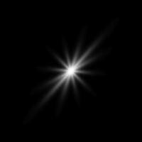 Glare star on black. Light flashes. elements with glow effect vector