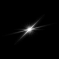 Glare star on black. Light flashes. elements with glow effect vector