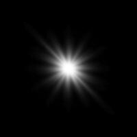 Glare star on black. Light flashes. elements with glow effect vector