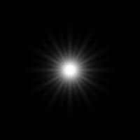 Glare star on black. Light flashes. elements with glow effect vector