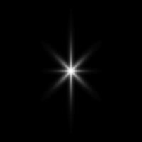 Glare star on black. Light flashes. elements with glow effect vector