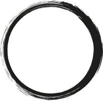 Grunge circle frame. Grunge circle drawn with brush strokes. A circle drawn in ink. vector