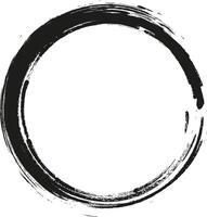 Grunge circle frame. Grunge circle drawn with brush strokes. A circle drawn in ink. vector