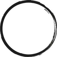 Grunge circle frame. Grunge circle drawn with brush strokes. A circle drawn in ink. vector