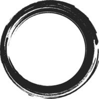 Grunge circle frame. Grunge circle drawn with brush strokes. A circle drawn in ink. vector