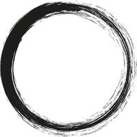 Grunge circle frame. Grunge circle drawn with brush strokes. A circle drawn in ink. vector