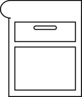 Cabinet for storing things and books design. vector