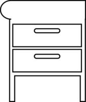 Cabinet for storing things and books design. vector