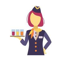 Flight attendant icon clipart avatar logotype isolated illustration vector