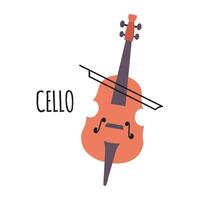 violonchelo icono clipart avatar logotipo aislado ilustración vector