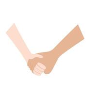 holding hands encouragement vector