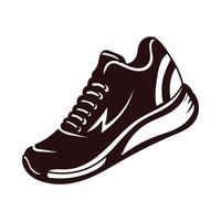 Retro Running Jogging Sport Shoe for Store or Product Illustration vector