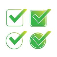 Modifiable Checkmark Templates vector