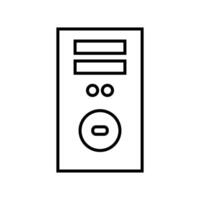 Computer case icon on white background vector