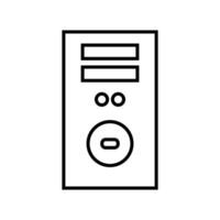 Computer case icon on white background vector