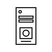 Computer case icon on white background vector