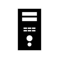 icono de caja de computadora sobre fondo blanco vector