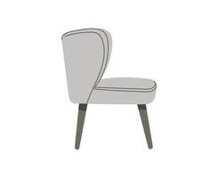 Gray armchair scandinavian isolated on white backgroundFor the interiors of rooms. illustration flat style vector