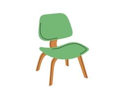 Green armchair scandinavian isolated on white backgroundFor the interiors of rooms. illustration flat style vector