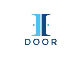 Creative and minimal door logo template vector