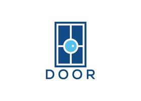 Creative and minimal door logo template vector