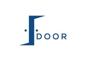 Creative and minimal door logo template vector