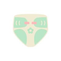 Baby diapers. An essential item for newborns. Simple cute flat icon. vector