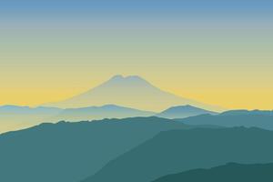 mountains landscape panorama design. Illustration in flat style. vector