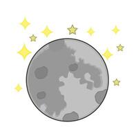 illustration of full moon vector