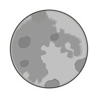 illustration of full moon vector