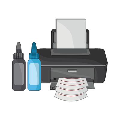 illustration of printer