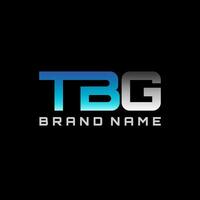 TBG initial letter logo design vector