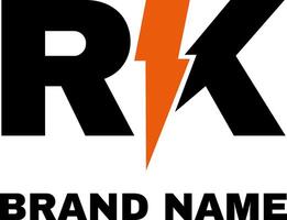 rk eléctrico y destello icono logo diseño vector
