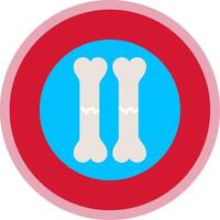 Bone Flat Multi Circle Icon vector