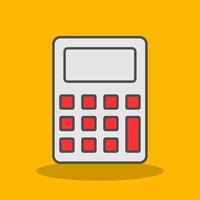 Calculator Filled Shadow Icon vector