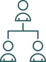 Hrm Line Gradient Round Corner Icon vector