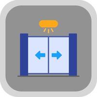 Sliding Door Flat Round Corner Icon vector