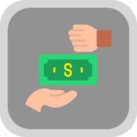 Extortion Flat Round Corner Icon vector