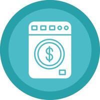 Money Laundering Glyph Multi Circle Icon vector