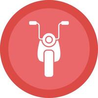 Motorcycle Glyph Multi Circle Icon vector