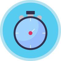 Stop Watch Flat Multi Circle Icon vector