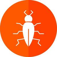 Insect Glyph Red Circle Icon vector